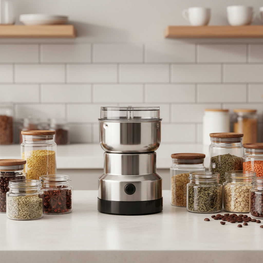 Râșniță Electrică pentru Cafea și Condimente din Inox, 150W, Lame din Oțel Inoxidabil, 50–100g, Măcinare Rapidă pentru Cafea Boabe, Nuci și Condimente