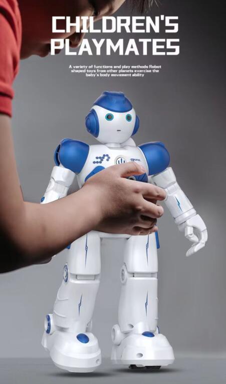 Robot Interactiv pentru Copii cu Control Gestual și Telecomandă, Dansează, Cântă, Programabil, Funcții Educaționale, Jucărie Inteligentă Reîncărcabilă