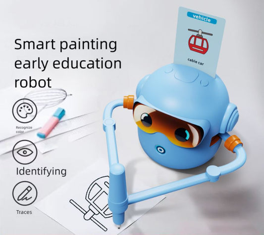 Robot Inteligent de Desenat pentru Copii – Jucărie Educațională Interactivă cu Carduri, Învățare Pas cu Pas, Dezvoltare Creativitate