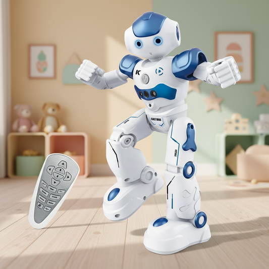 Robot Interactiv pentru Copii cu Control Gestual și Telecomandă, Dansează, Cântă, Programabil, Funcții Educaționale, Jucărie Inteligentă Reîncărcabilă
