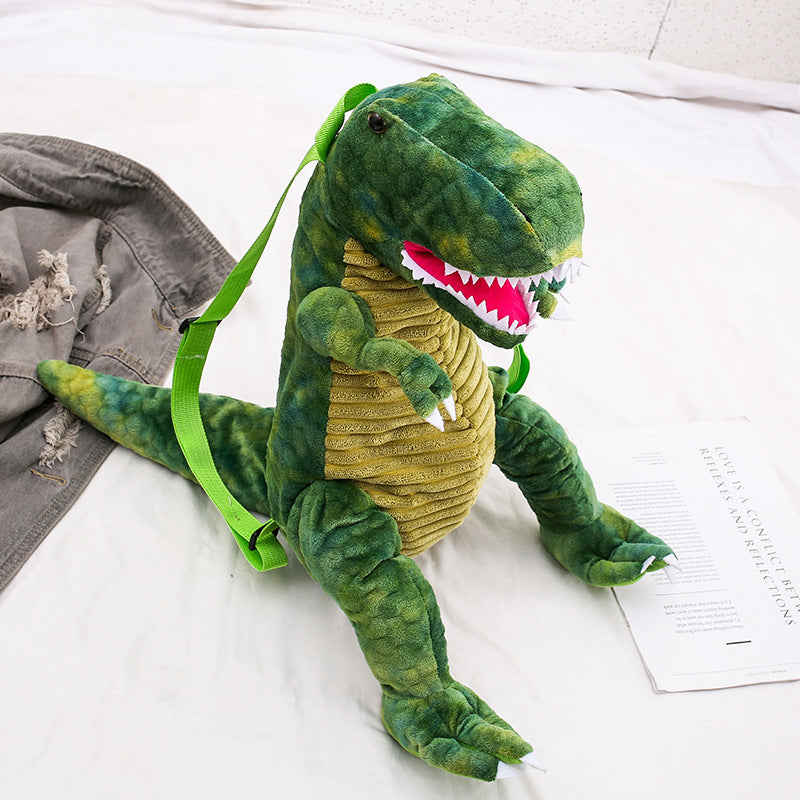 Rucsac de Plus Dinozaur pentru Copii, Ghiozdan pentru Grădiniță și Excursii, Bretele Reglabile, Model Dino 3D