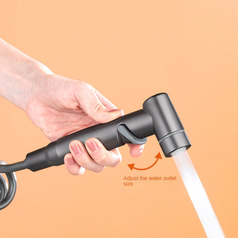 Set Complet Duș Igienic pentru Bideu și Baie din Inox Negru Mat, cu Robinet Încastrat și Baterie, Furtun Flexibil 1.5m, Kit Instalare Inclus, Design Modern, Economie Apă