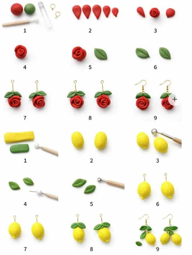 Set Creație Bijuterii din Lut Polimeric cu 24+ Culori, DIY Accesorii Handmade pentru Copii, Activitate Creativă și Educațională