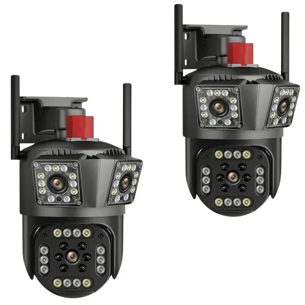 Set 2 camere de supraveghere Wi-Fi 6K (12MP) – PTZ, vedere nocturnă, detecție inteligentă a mișcării și audio bidirecțional