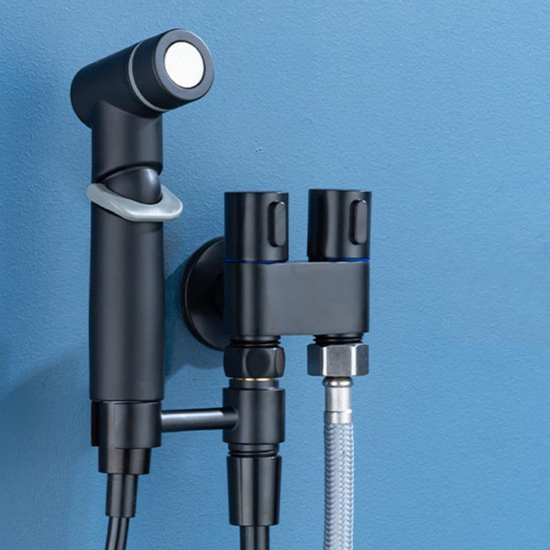 Set Complet Duș Igienic pentru Bideu și Baie din Inox Negru Mat, cu Robinet Încastrat și Baterie, Furtun Flexibil 1.5m, Kit Instalare Inclus, Design Modern, Economie Apă