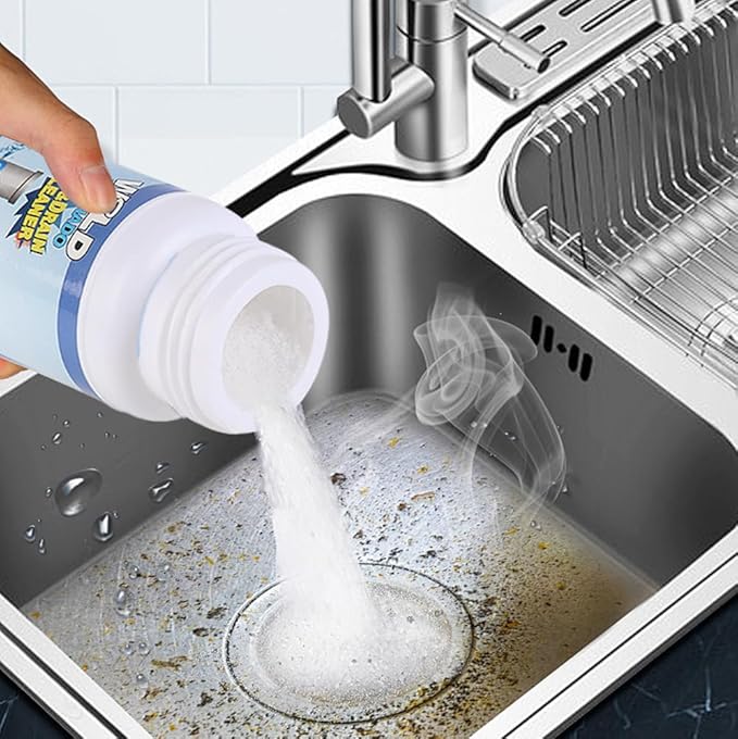 Set 10 x Soluție Profesională Desfundare Țevi și Scurgeri 110g, Granule Puternice pentru Chiuvetă, WC, Cadă și Duș, Cleaner Canalizare pentru Dizolvare Grăsime, Păr și Depuneri