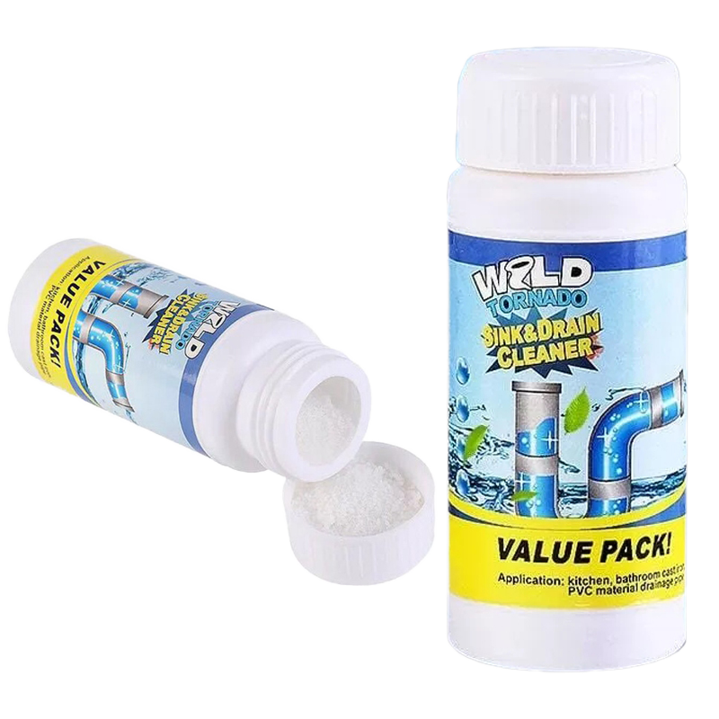Pachet 3 x Soluție Profesională Desfundare Țevi și Scurgeri 110g, Granule Puternice pentru Chiuvetă, WC, Cadă și Duș, Cleaner Canalizare pentru Dizolvare Grăsime, Păr și Depuneri