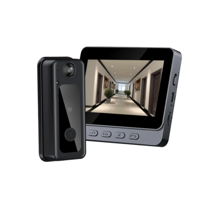 Sonerie Video Inteligentă 8MP cu Night Vision IR – Interfon HD, Detectare Mișcare, Unghi 170°, Bluetooth, Fără Fir, pe Baterii