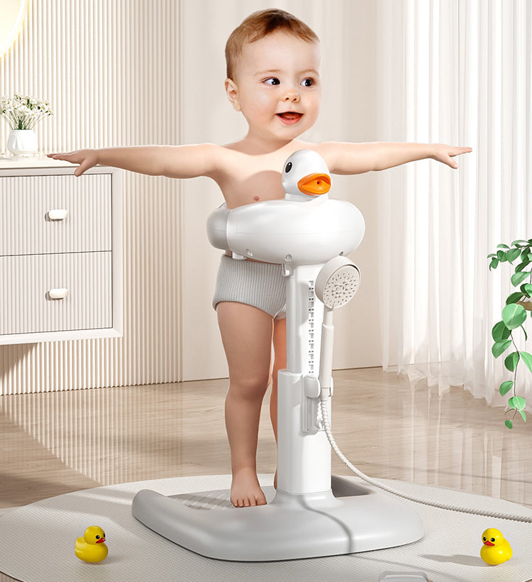 Scaun de Baie Bebeluși Tip Rață – Suport Stabil Antiderapant, Confort Ergonomic, Materiale Non-Toxice (ABS + Silicon)