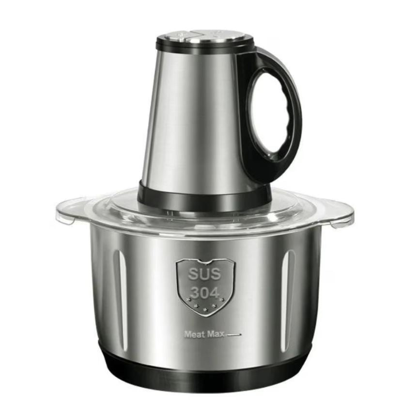 Tocător Electric Profesional 1000W – Bol Inox 5L, 5 Lame Oțel, 3 Trepte Viteză – Carne & Legume