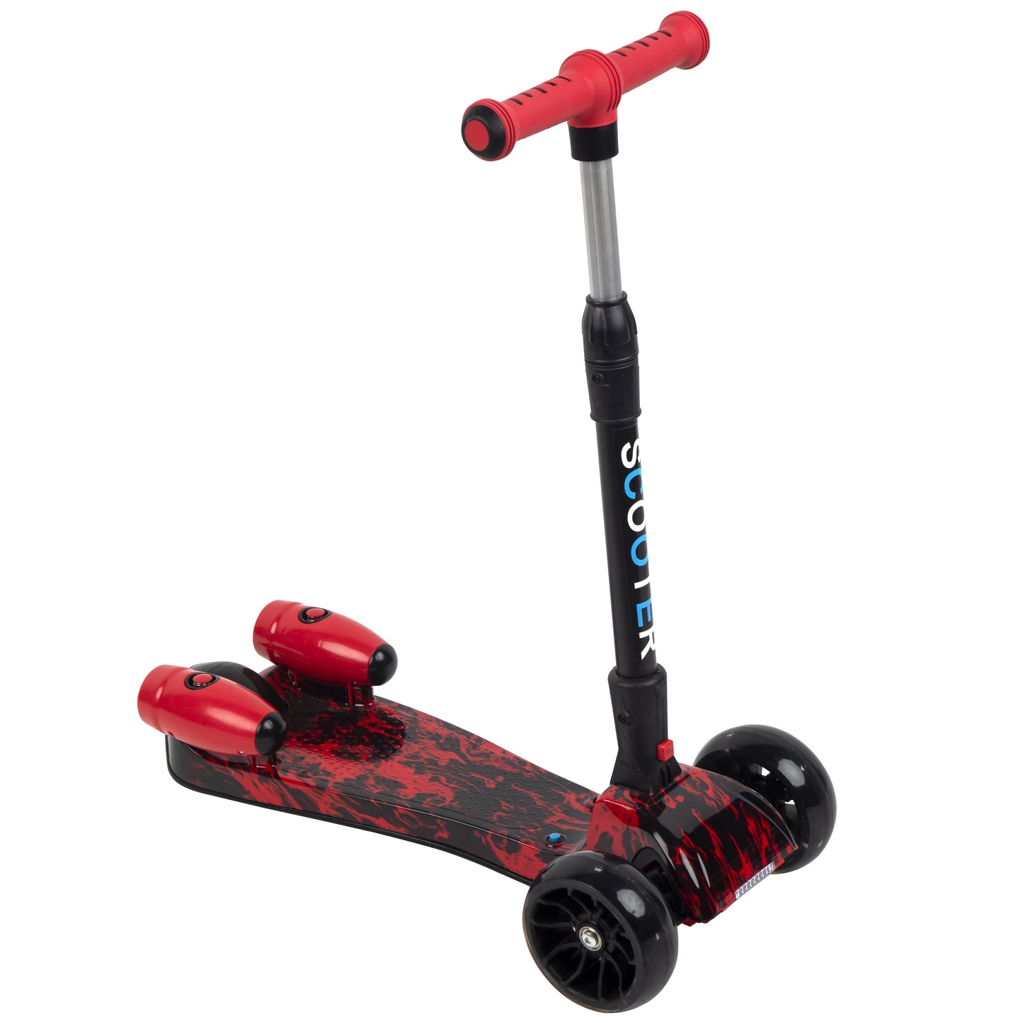 Trotinetă pentru Copii cu 3 Roți, Pliabilă și Reglabilă, Lumini LED, Efect Abur, Sunete și Roți Largi – Scooter Stabil pentru Copii 3-9 Ani