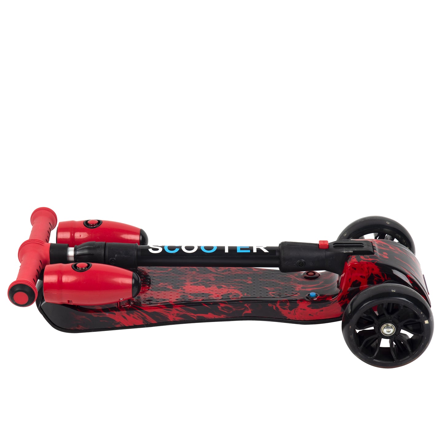 Trotinetă pentru Copii cu 3 Roți, Pliabilă și Reglabilă, Lumini LED, Efect Abur, Sunete și Roți Largi – Scooter Stabil pentru Copii 3-9 Ani